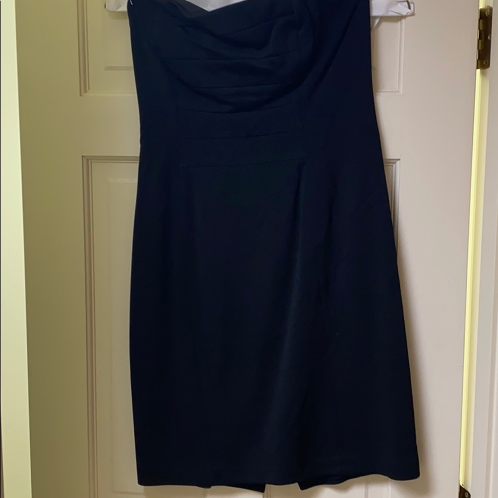 Kay Unger black strapless dress